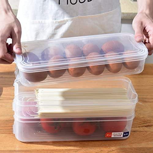 Product Introduction of 6L 3Tiers Stackable Kitchen Fridge Drawer Organizer Food Storage Container Heat and Cold Resistance BPA-Free PP Material 5