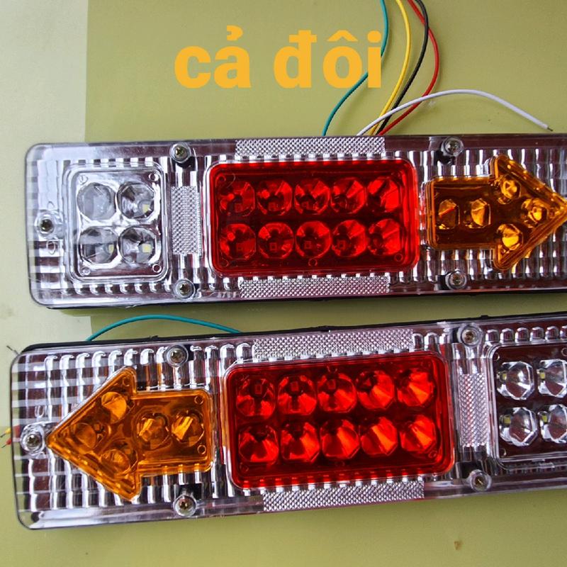 Đèn led hậu mũi tên chế lắp xe ba gác xe công nông xe tải nhỏ 12v loại dài 30cm x9cm ngắn 23cmx 8cm