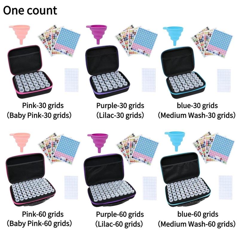 Diamonds Art Colorful Painting Material Storage Box, DIY Multi-grid Rhinestones Storage Organizer, Creative Desktop Storage Box 2