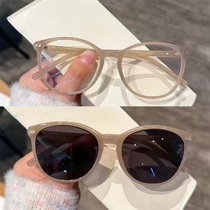 แว่นกันแดดแม่เหล็กแบบใช้คู่ สไตล์ใหม่ สำหรับผู้หญิง กรอบตาแมววงรี เบามาก เหมาะสำหรับใบหน้าที่มีขนาดเล็กลง ชาแนล-แรงบันดาลใจ