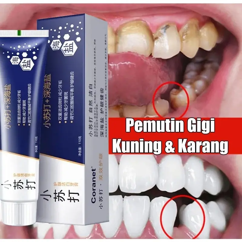 Pasta Gigi Baking Soda Pemutih Perontok Karang Gigi Baking Soda Whitening Toothpaste Pemutih Gigi Kuning Permanen Ampuh Viral di Pembersih Gigi Biar Putih Pencegah Gigi Berlubang Penghilang Noda Perawatan Gigi Pasta Gigi Nafas Segar