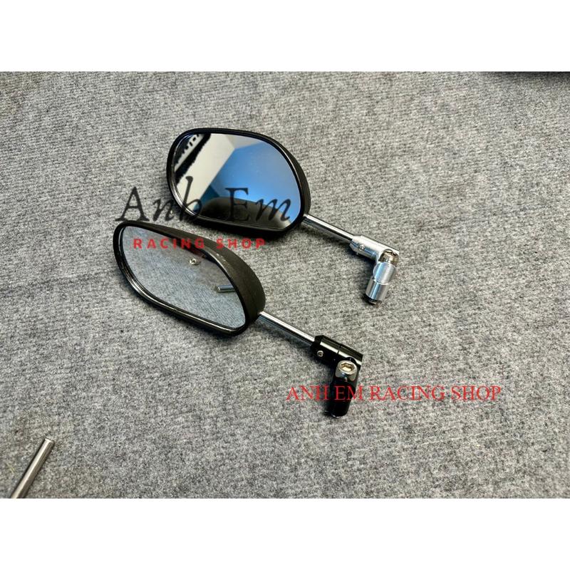 Kính xe máy kiểu SPARK chân xi bóng kèm chân xoay 360 độ gắn nhiều loại xe ren thuận