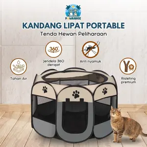 Kandang Hewan Lipat Portable Kandang Tenda Kucing Anjing Rumah Kucing Anjing Untuk Melahirkan Jumbo