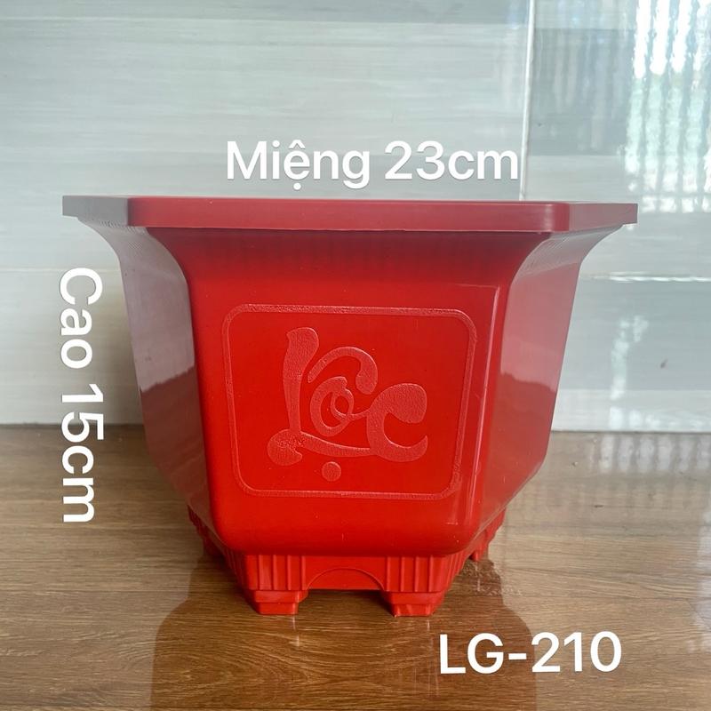{ 10 Cái } Chậu Nhựa Lục Giác 210 Mới Trồng Cây Loại Dày Dặn 16x15cm