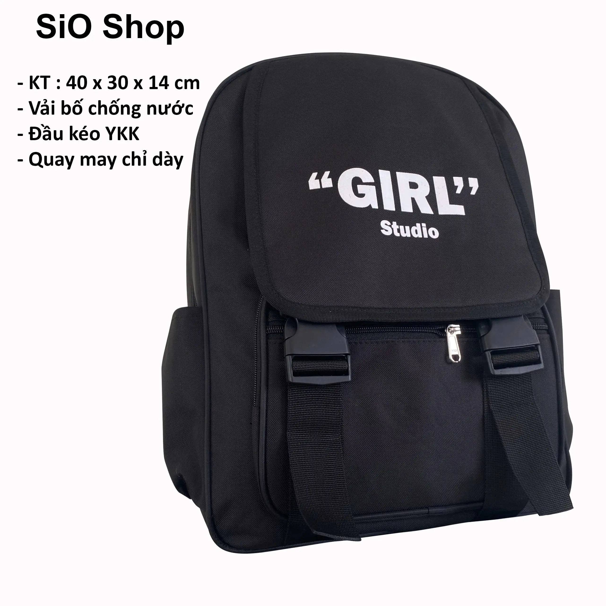 BALO GIRL MÀU ĐEN PHÙ HỢP ĐI LÀM ĐI HỌC ĐI CHƠI VỚI KÍCH 40 x 30 VỪA PHẢI THUẬN TIỆN KHI SỬ DỤNG HÀNG NGÀY  Backpack Đeo Vai