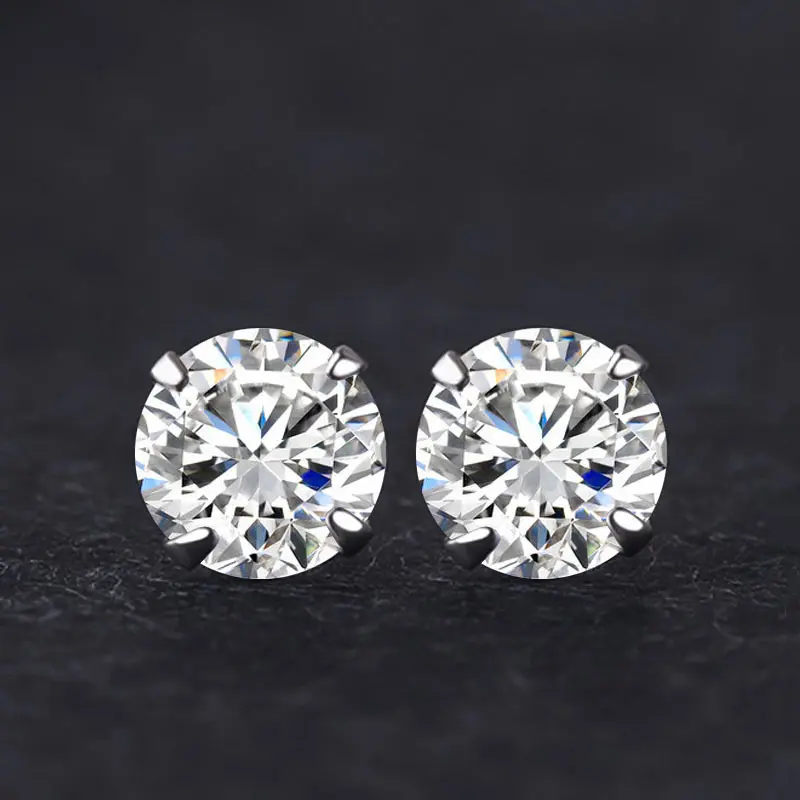 Bông Tai Đinh tán Zircon, Bạc Sterling 925, Dành Cho Nam Giới, Xu Hướng Ins, Phong Cách Đơn Giản, Phong Cách Hip Hop Châu Âu Và Mỹ, Cá Tính, Đinh Tán Tai Xếp Chồng Lên Nhau, Giúp Nâng Tai