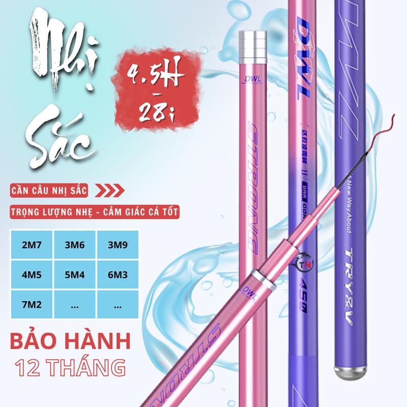 [Tặng Ngọn Phụ] Cần Câu Nhị Sắc 4.5H - 28i - TN Fishing - Bảo Hành Điện Tử 1 Năm - Cần Câu Đài Giá Rẻ - Đi Câu Bắt Cá Câu Cá Carbon Nam
