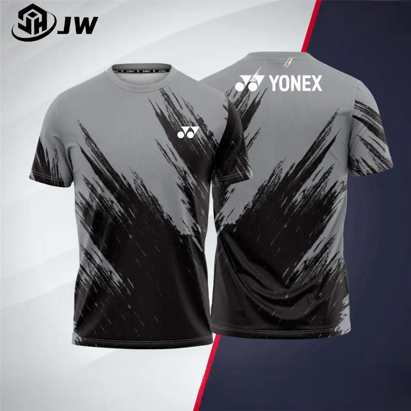Quần Áo Cầu Lông, Yonex, Thời Trang, Hàng Mới Bán Chạy, Chất Lượng Cao, Dành Cho Người Lớn Và Trẻ Em, Cổ Tròn, Ngắn Tay, Có Thể Tùy Chỉnh Với Tên Và Số