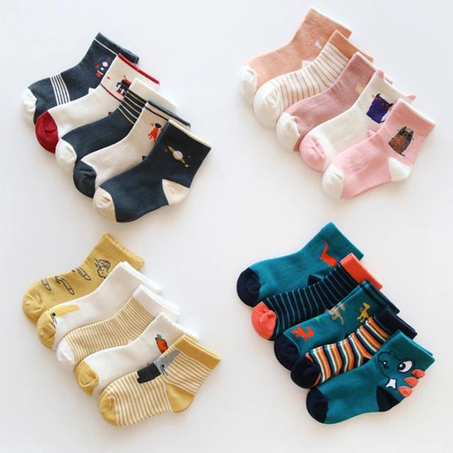 ( 5 Pasang) Kaos Kaki Bayi Motif bayi laki-laki & prempuan 1-3 tahun 0