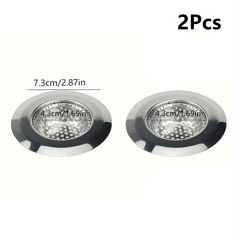 A Stainless Steel Kitchen Sink Strainer, Kitchen Vegetable Basin Drain Strainer, Wide Edge Design Diameter 11.43cm, Suitable for Most Kitchen Sinks [Silver] 4