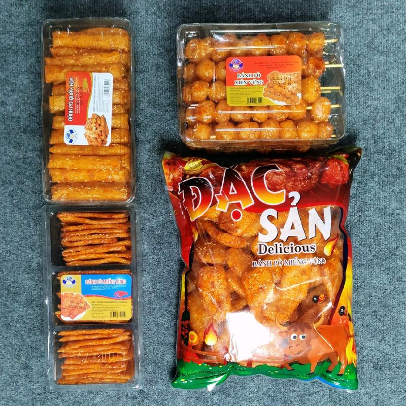 Combo ăn vặt 4 món bánh bò: Pò quẩy, Pò miếng vừng, Pò bánh rán ...