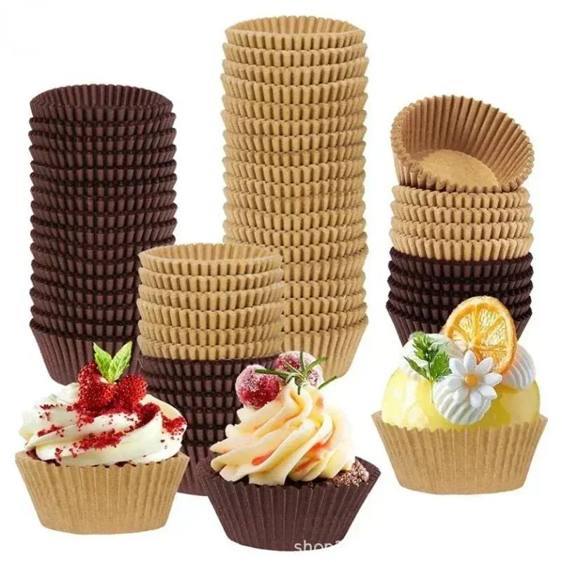 100PCS Cake Paper Cup Xue Meiniang Paper Tray Disposable Oil Paper Baking Specific Muffin Cup Baking Oven Household Base Mold