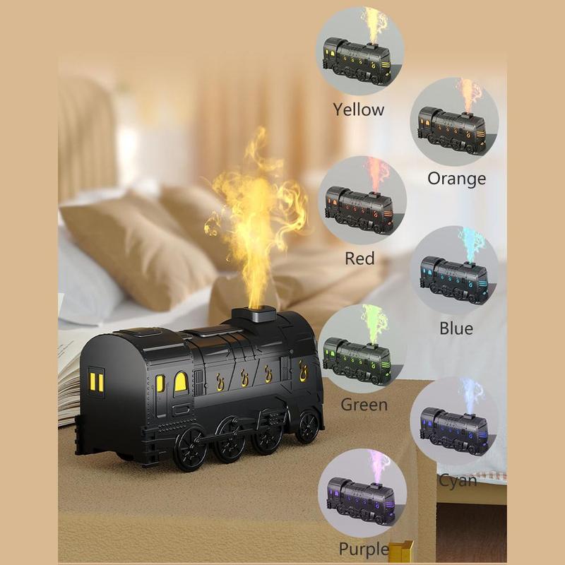 Product Introduction of Train Design Aromatherapy Machine, 300ML Ultrasonic Train Design Humidifier, Creative Essential Oil Diffuser, Desktop Decoration for Home Office 7