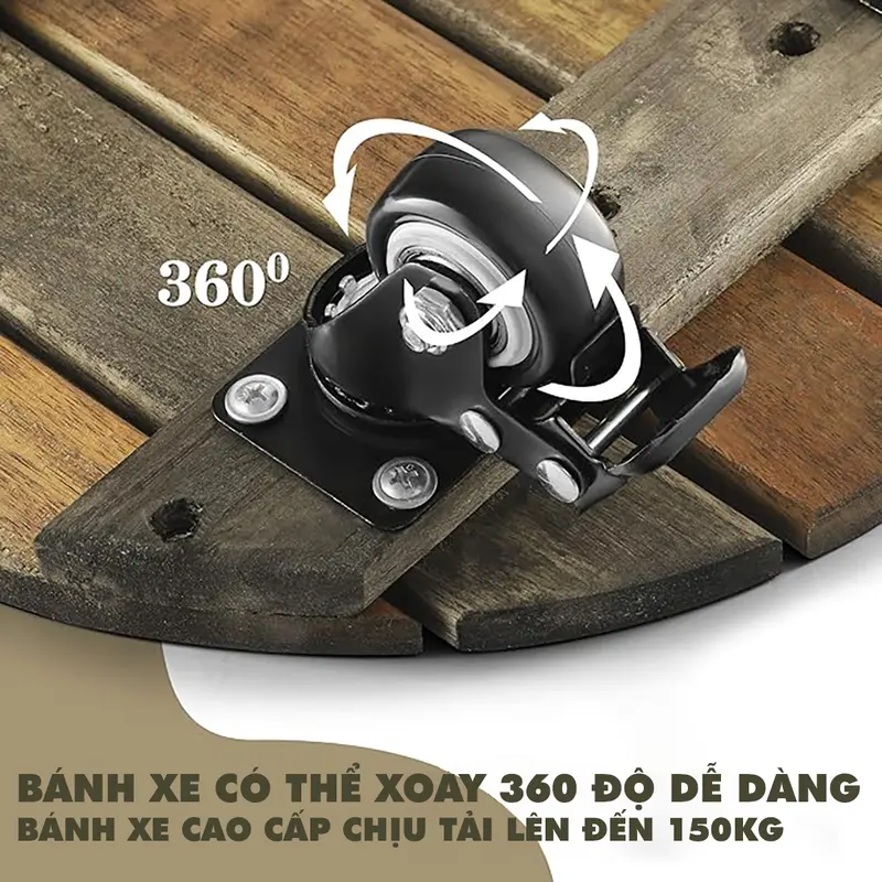 Đế Lót Chậu Cây Cao Cấp ANKAN, Tròn Màu Đen, Đường Kính 35cm, Chịu tải 150Kg 5