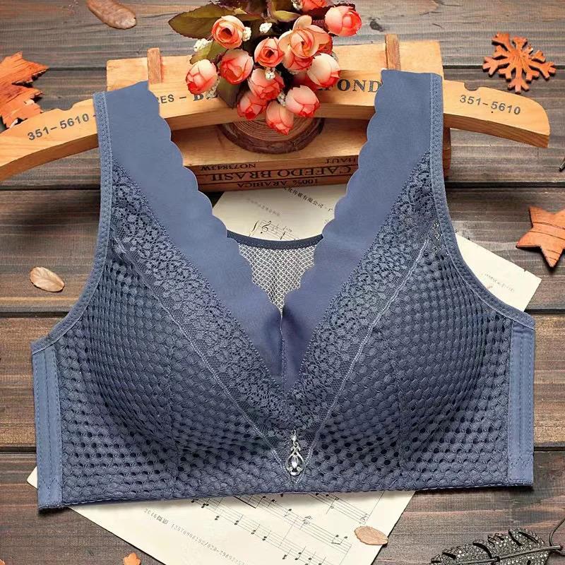 Product Introduction of Women Áo Ngực Nữ, LiYOMI, Ren Mỏng Thoải Mái, Độn Ngực, Chống Chảy Xệ, Không Gọng, Đồ Lót Nữ, [Áo Ngực Ngoại Cỡ] Bra Voi Voan 31