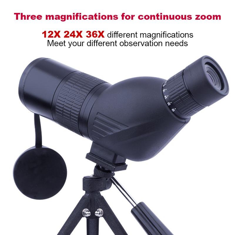 12-36X50 Spotting Scope HD Zoom Monocular Powerful Telescope Bak4 Prism Waterproof Anti-Fog for Outdoor Camping Bird Watching - Image 4