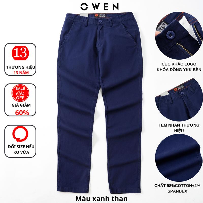 Quần kaki nam Owen chuẩn hãng, 7 màu ống đứng chất cotton cao cấp co giãn trẻ trung, dáng đứng năng động lịch lãm Menswear Pants Jean Lưng Cao quanaunam  đẹp