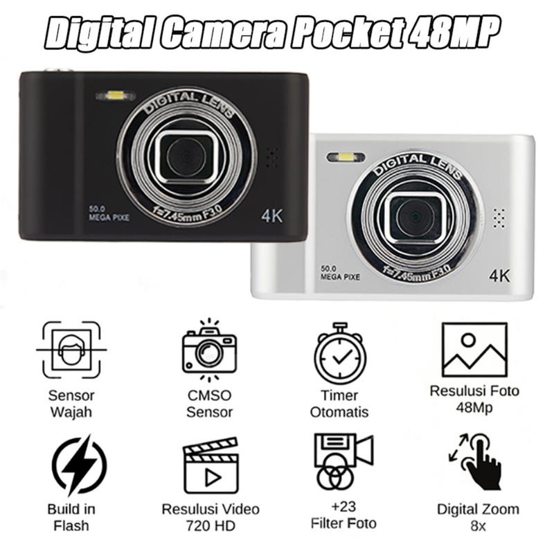 New CCD camera digicam for students to take selfies Home student digital camera With 16x Zoom kamera Digicam 48MP 1080P HD 50MP Compact Mini Cameras For Begin kamera analog digital 8