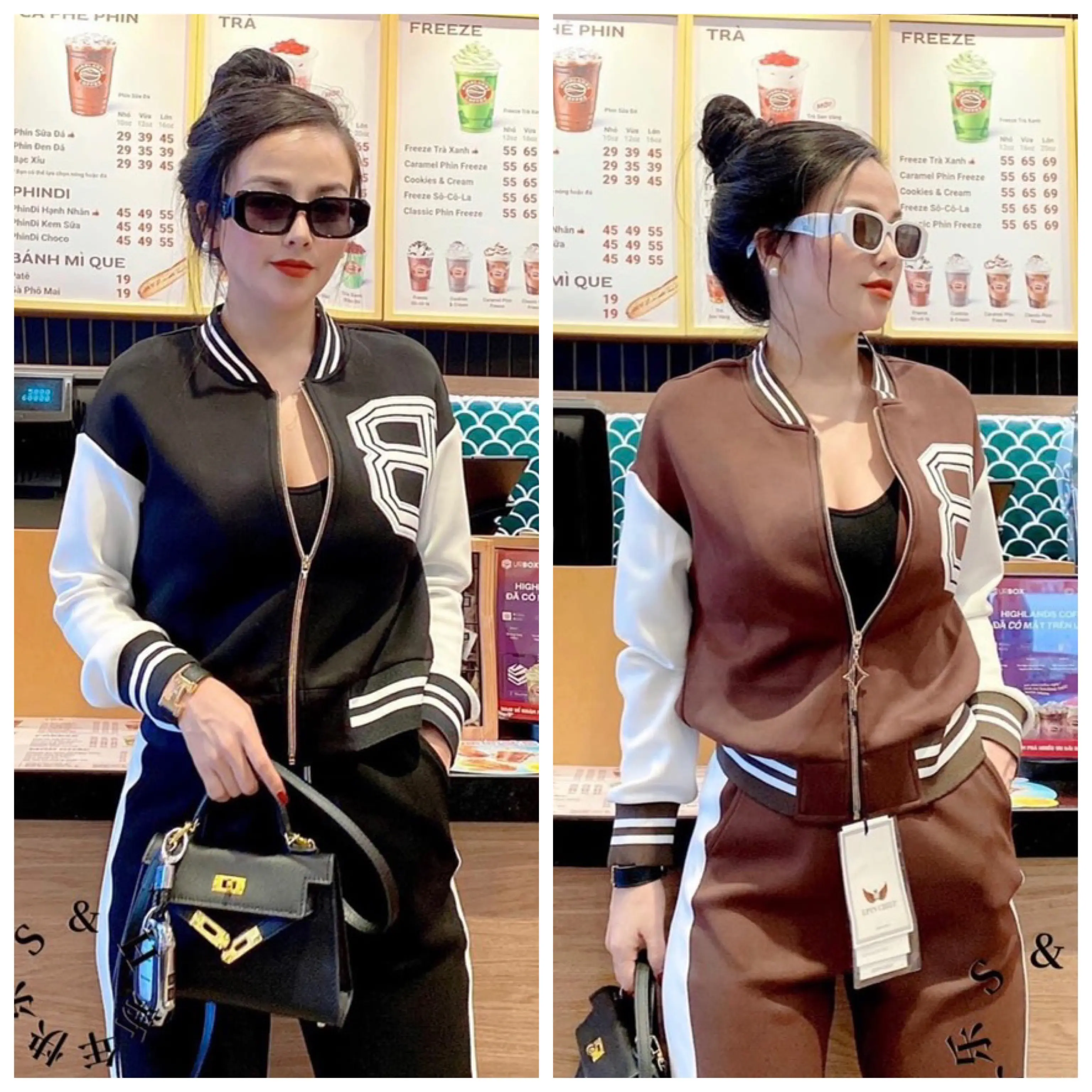 Sét bộ nữ 40 tới 57kg, áo bomber quần cạp chun bo ống chất nỉ bông dày dặn. Women Top Ong