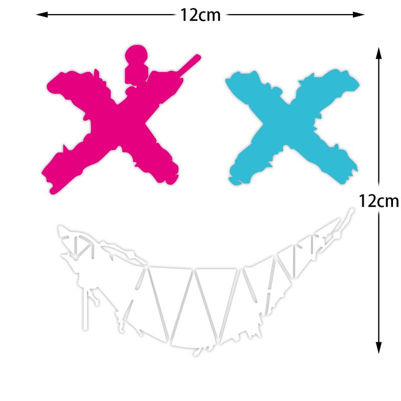 Product Introduction of Waterproof reflective stickers Jinx's crazy smiling face reflective patch helmet car sticker and motorcycle stickers 0