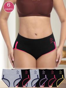 Women's Colorblock Butterfly Letter Print Brief, Soft Comfy Breathable Panty for Daily Wear, Underwear for All Seasons