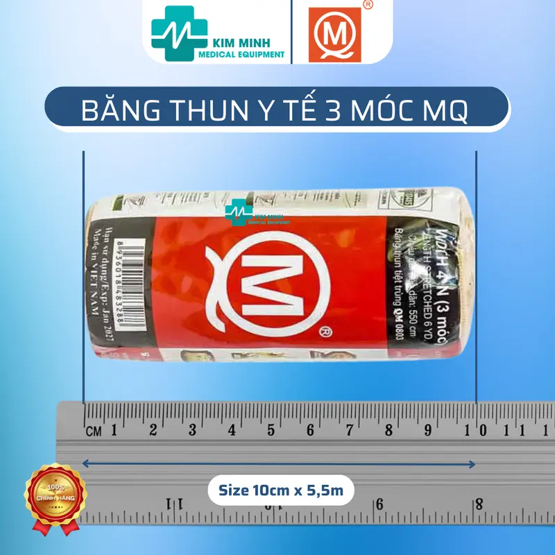 Băng thun y tế co giãn 1 móc, 2 móc, 3 móc, 4 móc hãng MQ 7