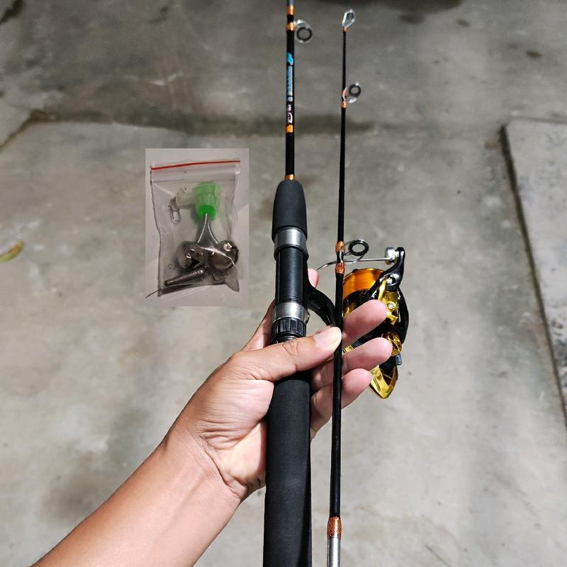 Bảo Hành 7 Ngày Combo Cần Crocodiel Kết Hợp Máy CX3000 Có Kèm Dây Cước Chì Chuông Khóa Link và Lưỡi Câu Bắt Cá Đi Câu