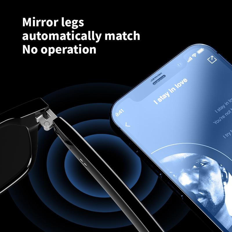 New smart wireless bluetooth glasses to listen to music to answer the phone men and women fashion anti-blue light glasses - Image 2