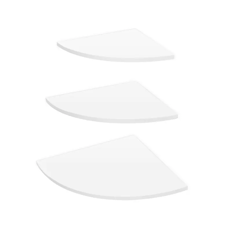 3Pcs Floating Corner Shelf Wall Mounted Storage Rack Bookshelves Home Furniture Office Decor 4