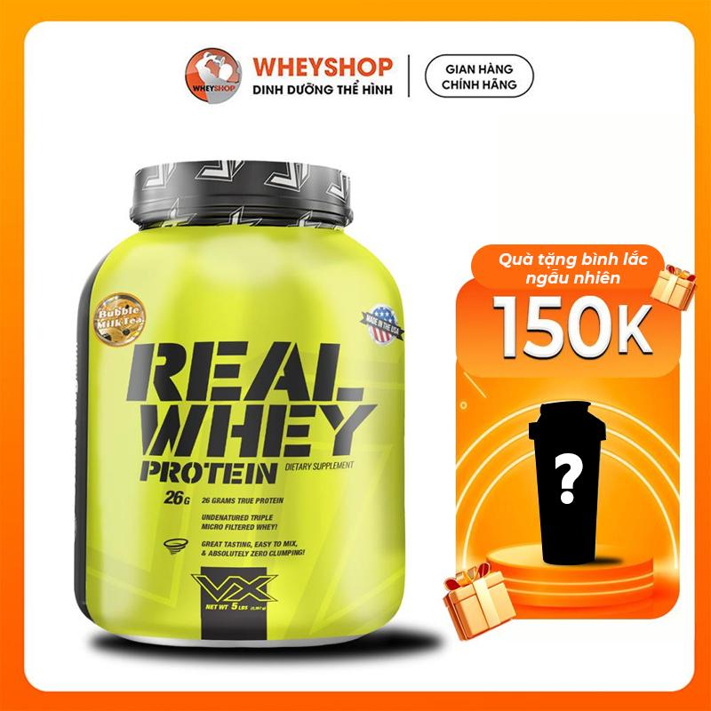(MÓP NHẸ) Bột whey bổ sung protein VitaXtrong Real Whey 5Lbs (2.3kg) ( 52 -62 servings ) - made in USA - WHEYSHOP VN