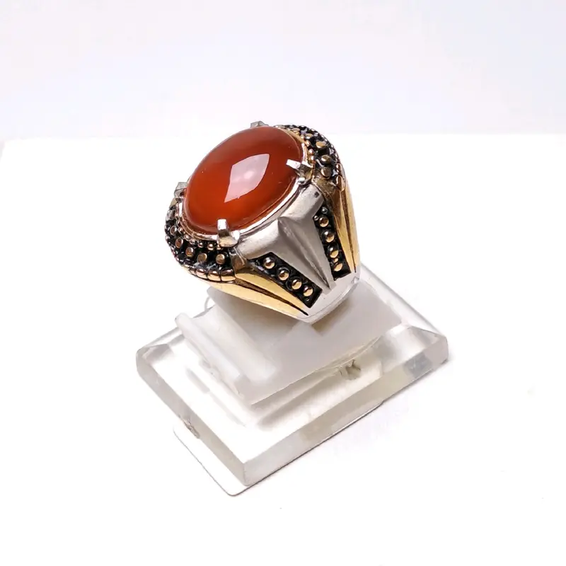 Cincin calsedony red barron pacitan (grade B) 3