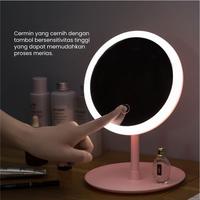 Gambar DoraHomi Cermin Rias LED Mirror Bulat Tombol Touch Screen Kaca Makeup - Pink Non LED dari Telixmart Indonesia Kota Administrasi Jakarta Timur 2 Tokopedia