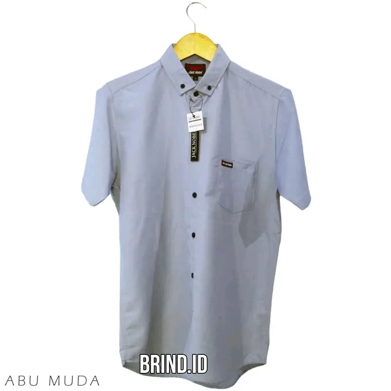 KEMEJA POLOS PENDEK PRIA SIZE M-XL Casual Basic Katun Lembut 3