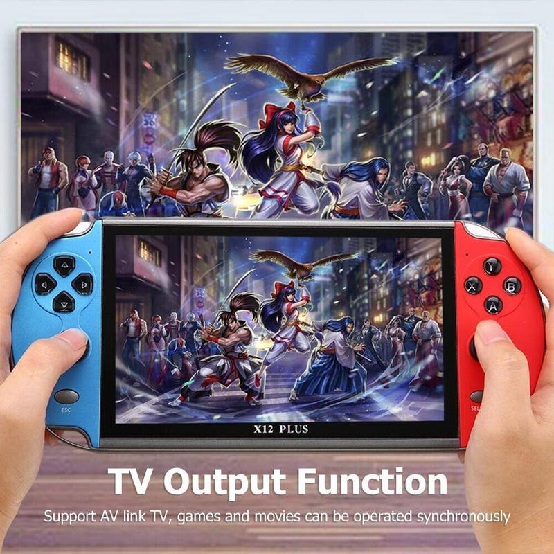 Máy chơi game cầm tay VINOVO PSP X7/X7 PLUS/X12 PLUS Tay cầm retro 8GB 4.3 inch/5.1 inch/7 inch tích hợp 6000 trò chơi hỗ trợ camera video sách điện tử