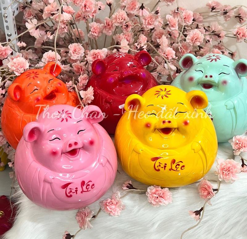 Ông Địa TÀI LỘC size TO [Lỗ Tròn] tiết kiệm tiền, thu hút Tài Lộc, decor trang trí, quà tặng,.... THOA CHAN - HEO ĐẤT XINH Ống Tiết Kiệm Ống Heo Đựng Tiền