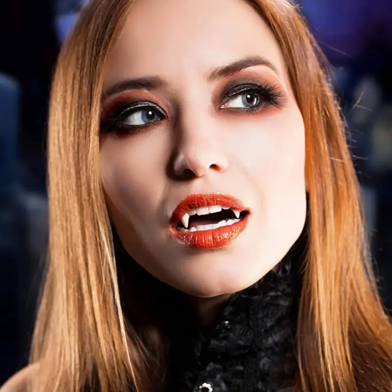Răng Răng Nanh Ma Cà Rồng Halloween, Đạo Cụ Răng Giả, 1 Đôi, Dính Răng Giả, Trang Trí Tiệc, Thích Hợp Cho Trang Phục Halloween, Trang Trí 1