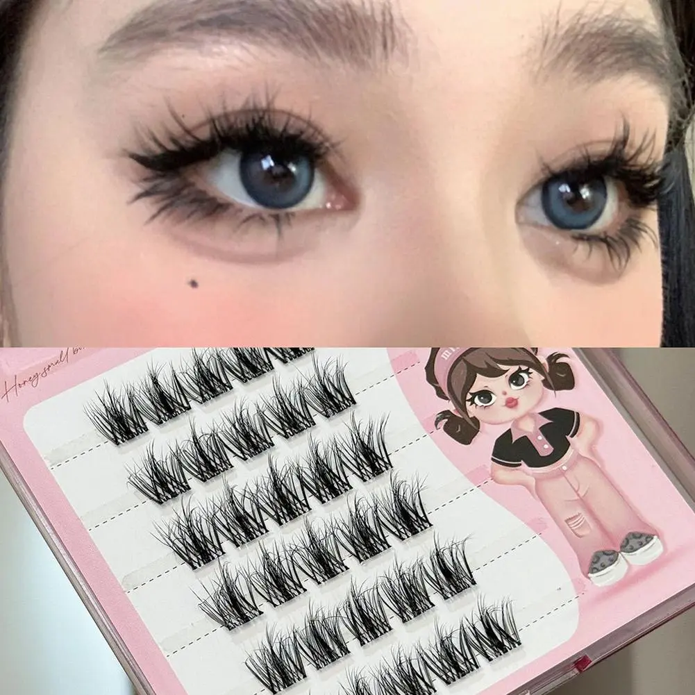 Glue Free 5D Mink Velvet Trilogy Plush False Eyelashes 10 Rows No Removal Lazy Natural False Eyelashes
