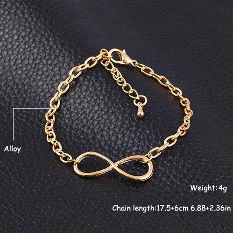 Vòng Tay Nhân Vật Vô Hạn, Thời Trang Nữ, Mạ Thép Titan Màu Vàng Hồng, Phụ Kiện Trang Sức, Dành Cho Phụ Nữ, Tuyệt Vời Làm Quà Tặng 5