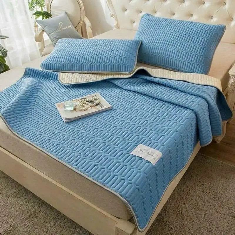 [tặng kèm 2 vỏ gối ]chiếu điều hòa Trần bông 3 món đủ kích thước 3