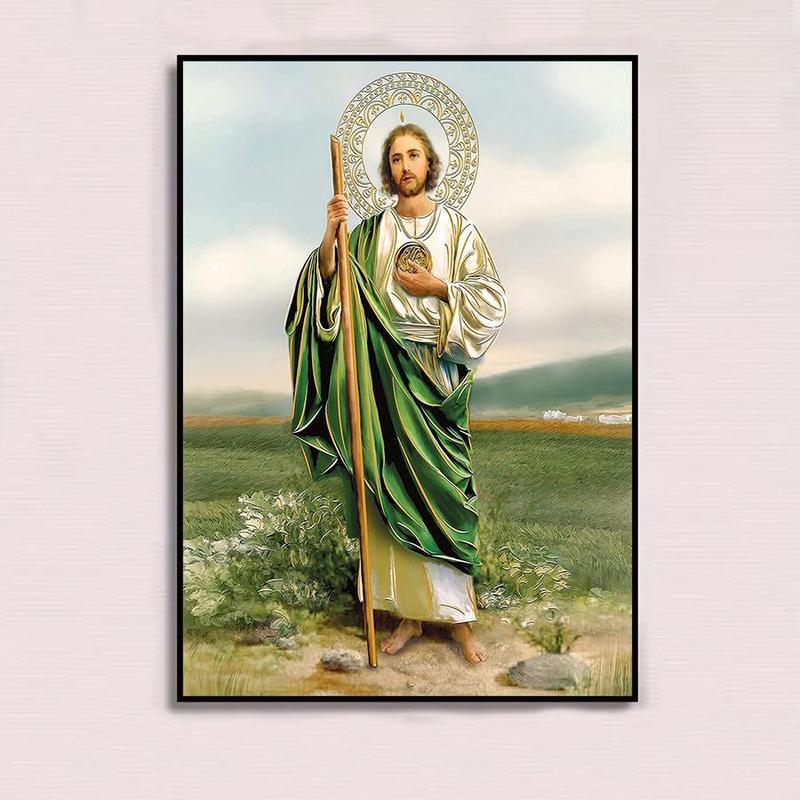 Product Introduction of Jesus Pattern DIY Diamond Arts Colorful Painting Kit Without Frame, 1 Set DIY 5D Diamond Art Decorative Painting for Adults Beginners, DIY Wall Art Decor for Home Living Room Bedroom 13