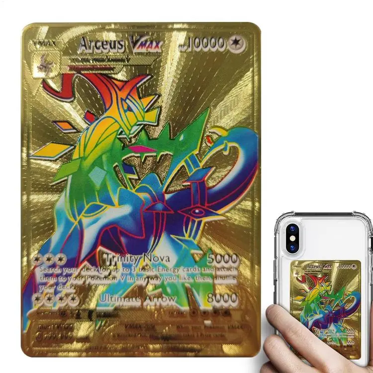 For Arceus VMAX Metal Pokemon Cards Anime Game Cards Collectible Trading Single Cartoon Cards Interactive Game Party Favors for Girls Boys Adults Teens Youth friendly - TikTok Shop Singapore For Arceus VMAX Metal Pokemon Cards Anime Game Cards Collectible Trading Single Cartoon Cards Interactive Game Party Favors for Girls Boys Adults Teens Youth friendly - TikTok Shop Singapore