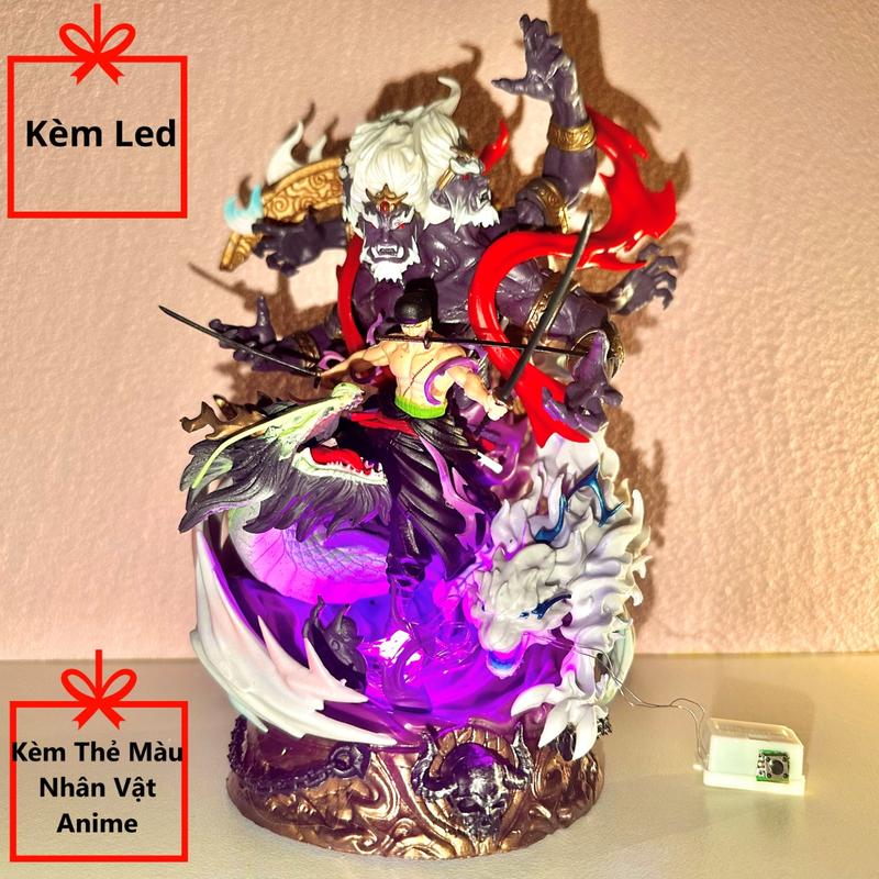 [Hàng Hot]  Mô Hình Zoro Asura Cao 22cm - Mô Hình One Piece (Kèm Led+Thẻ) Đồ Chơi Toy
