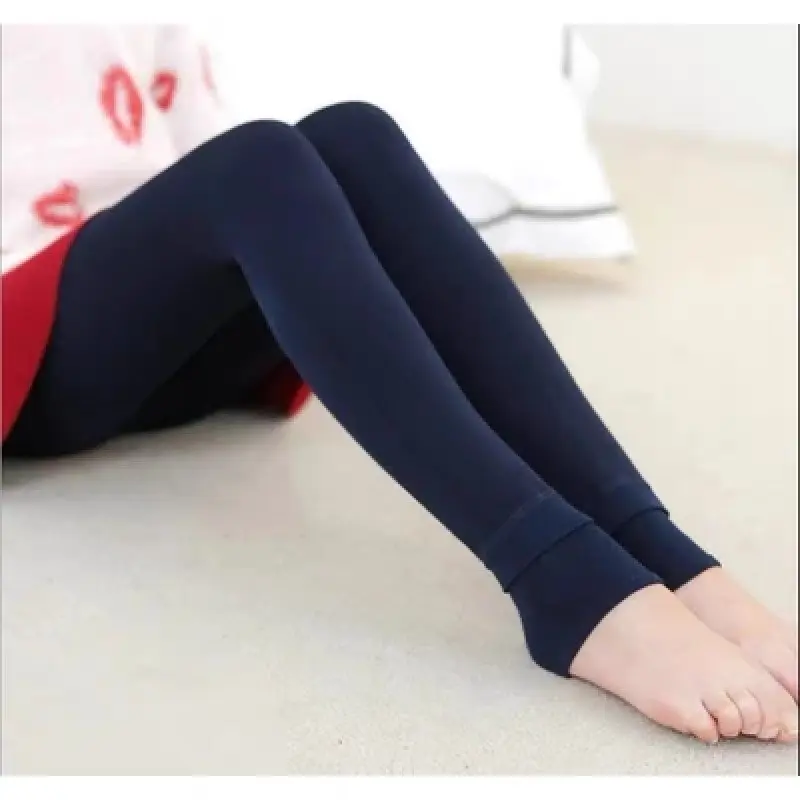 Quần tất lót lông màu đen có thể mặc thành quần legging siêu ấm, ôm chân thon gọn chân Nữ 2
