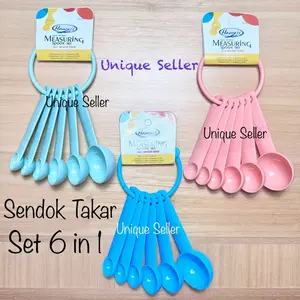 Sendok Takar Ukur Hawai Set 6 in 1 / Sendok Takar Ukur Susu Teh Garam Merica Bubuk Avalon 6 in 1