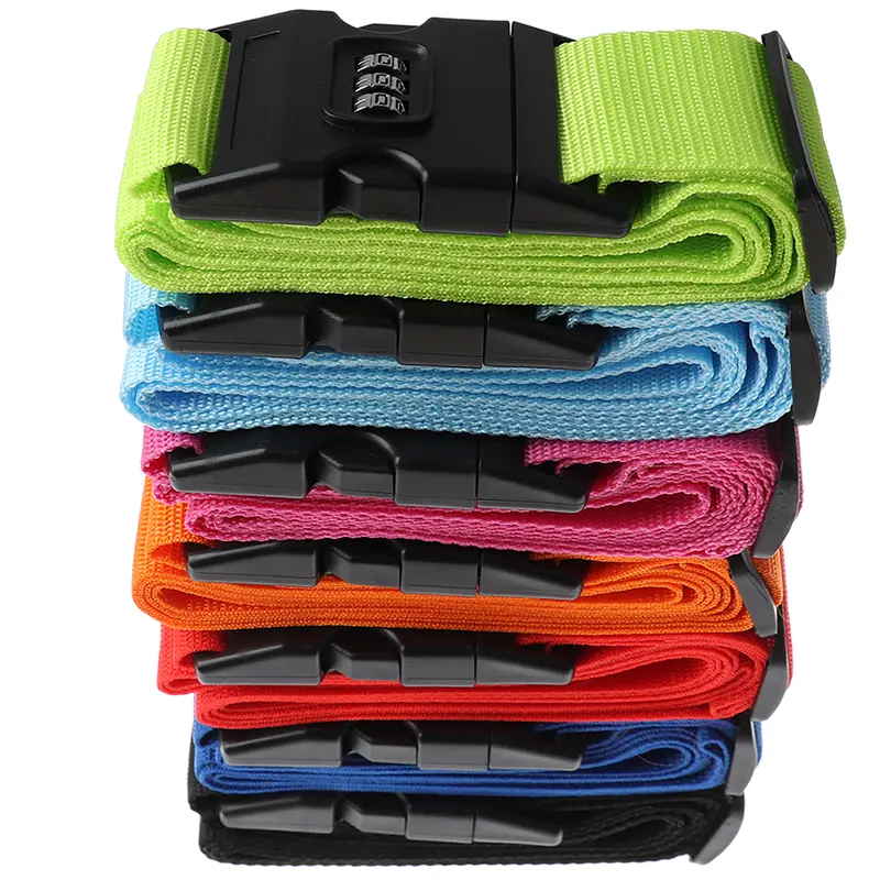 Dây Đeo Đóng Gói Nylon Bền, 1 Cái, Cho Vali Hành Lý Du Lịch, Khóa An Toàn, Thắt Lưng Da Phụ Kiện 2