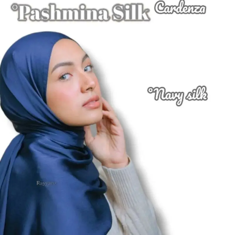 Pashmina Cradenza Silk Airflow Premium || Pasmina silk Cradenza Luxury size 180cm X 75cm 8