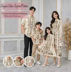 Goemio | Set Couple Yuyun Matsilk Keluarga Suami Istri dan Anak Lebaran 2026 Simple Elegant Style