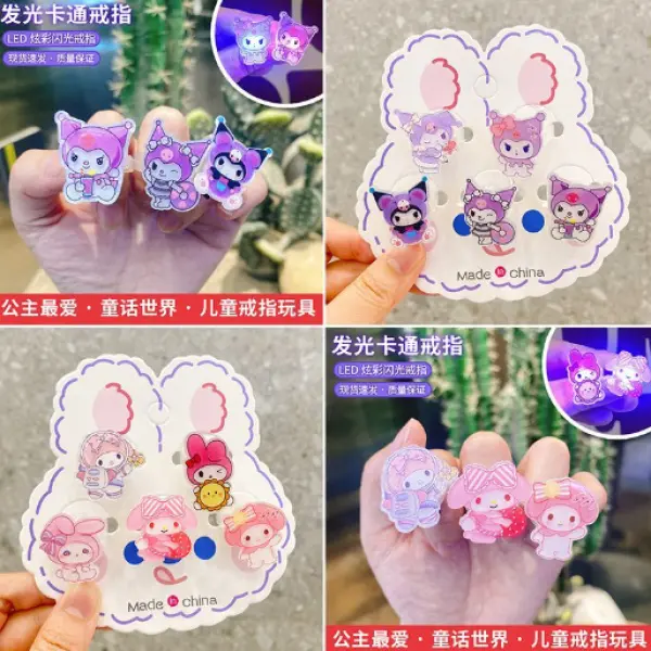 Nhẫn Phát Sáng, Thiết Kế Hoạt Hình Dễ Thương Cho Trẻ Em, Nhẫn Phát Sáng Đèn Ngón Tay Có Công Tắc, Chủ Đề Ultraman 8