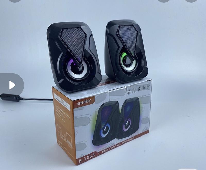 Loa Máy tính Mini 2.0 1053, Loa vi tính mini có đèn LED nhiều mầu. Củ Loa Nghe Nhạc
