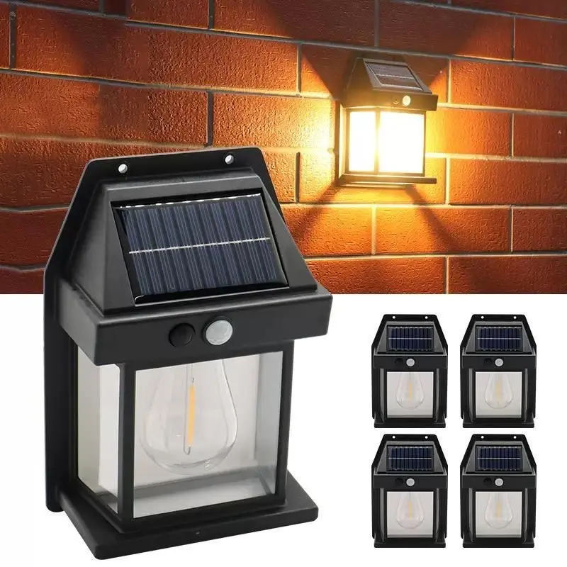 Lampu Dinding Solar Interaction Wall Lamp Tenaga Surya Sensor BK-888 Kuning Putih Kuning Putih